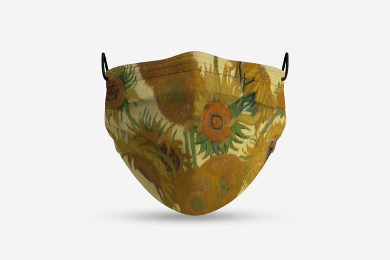 Covid Mask with sunflowers